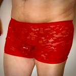 Culotte dentelle rouge